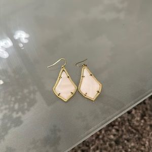 White Kendra Scott earrings